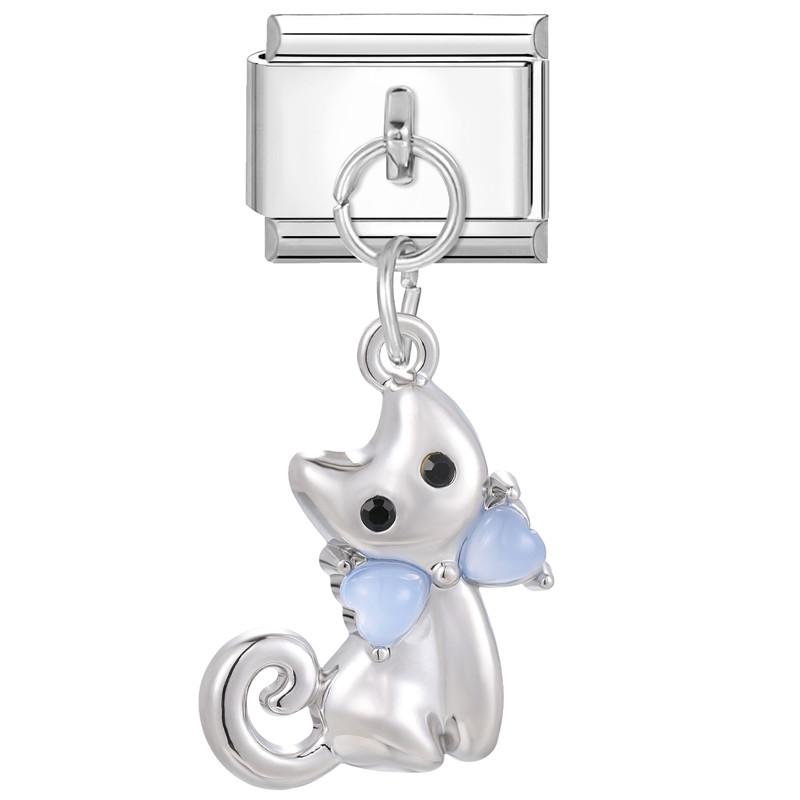 Мультяшные Милые Кошки Собаки Лапа Сердце Ночь Луна Цветы Итальянские Шармы-Звенья Подходят для Браслета из Нержавеющей Стали 9 мм Женщины DIY Изготовление Подарки