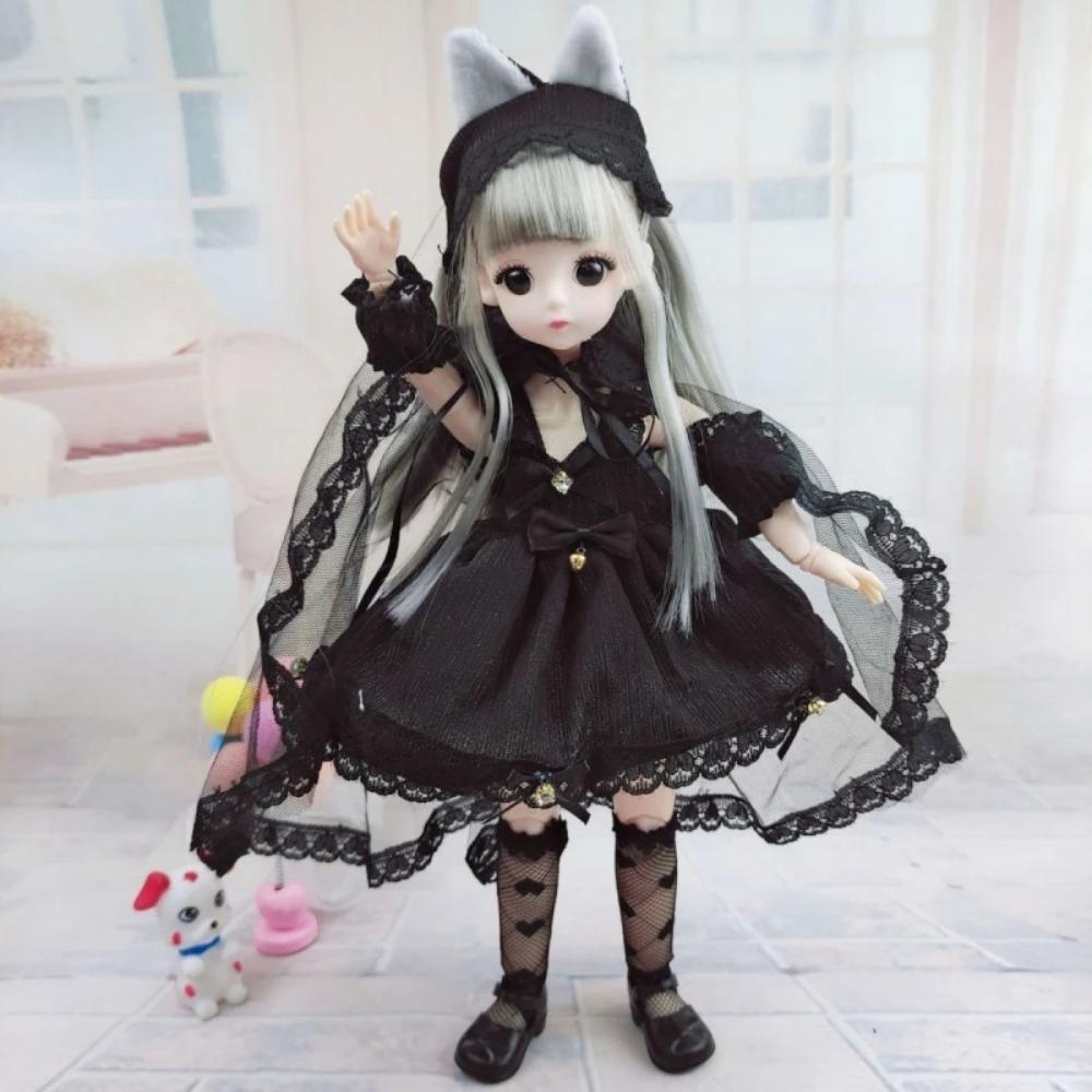 Одежда для куклы BJD 1/6 Милое платье Юбка Головной убор 30 см Кукла-принцесса Повседневный костюм Наряд Аксессуары для куклы Игрушка для DIY для девочки Подарки