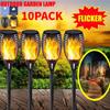 10 шт., уличный светильник для украшения газона, солнечное садовое освещение, дворовая дорожка, пламя, уличный фонарь, наземный светильник, индукционное водонепроницаемое аварийное освещение