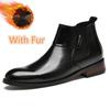 Высококачественные мужские ботильоны из натуральной кожи, деловые короткие ботинки, роскошные брендовые уличные ботинки «Челси», мужская обувь с высоким верхом