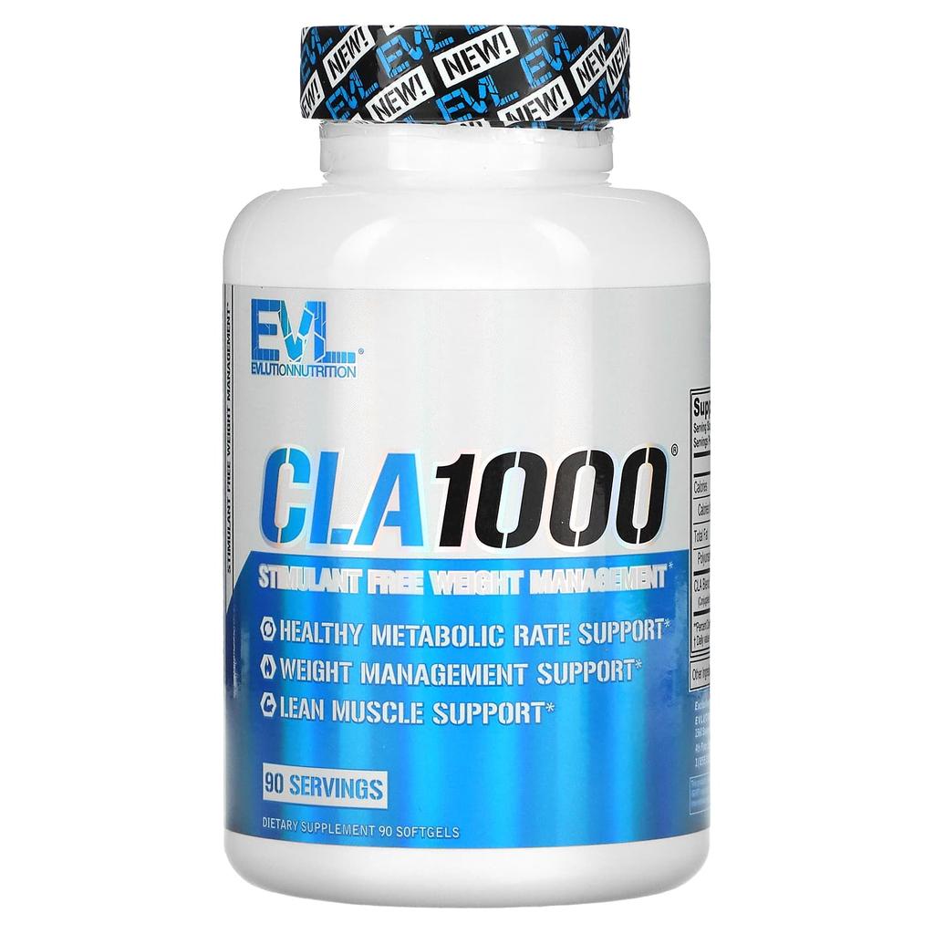 EVLution Nutrition CLA1000, Stimulant-Free Weight Management, 90 Softgels