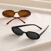 2 Pieces of Y2K Fashion Oval Frame Glasses PC Lenses Plastic Frame Daily Wear Decorative Glasses