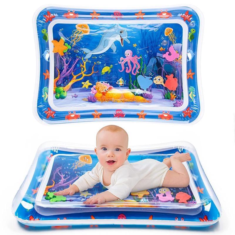 Water Play Mat for Babies Inflatable Tummy Time Water Play Mat for Infants and Toddlers 3 To 12 Months Promote Development Toys Cute Baby Gifts