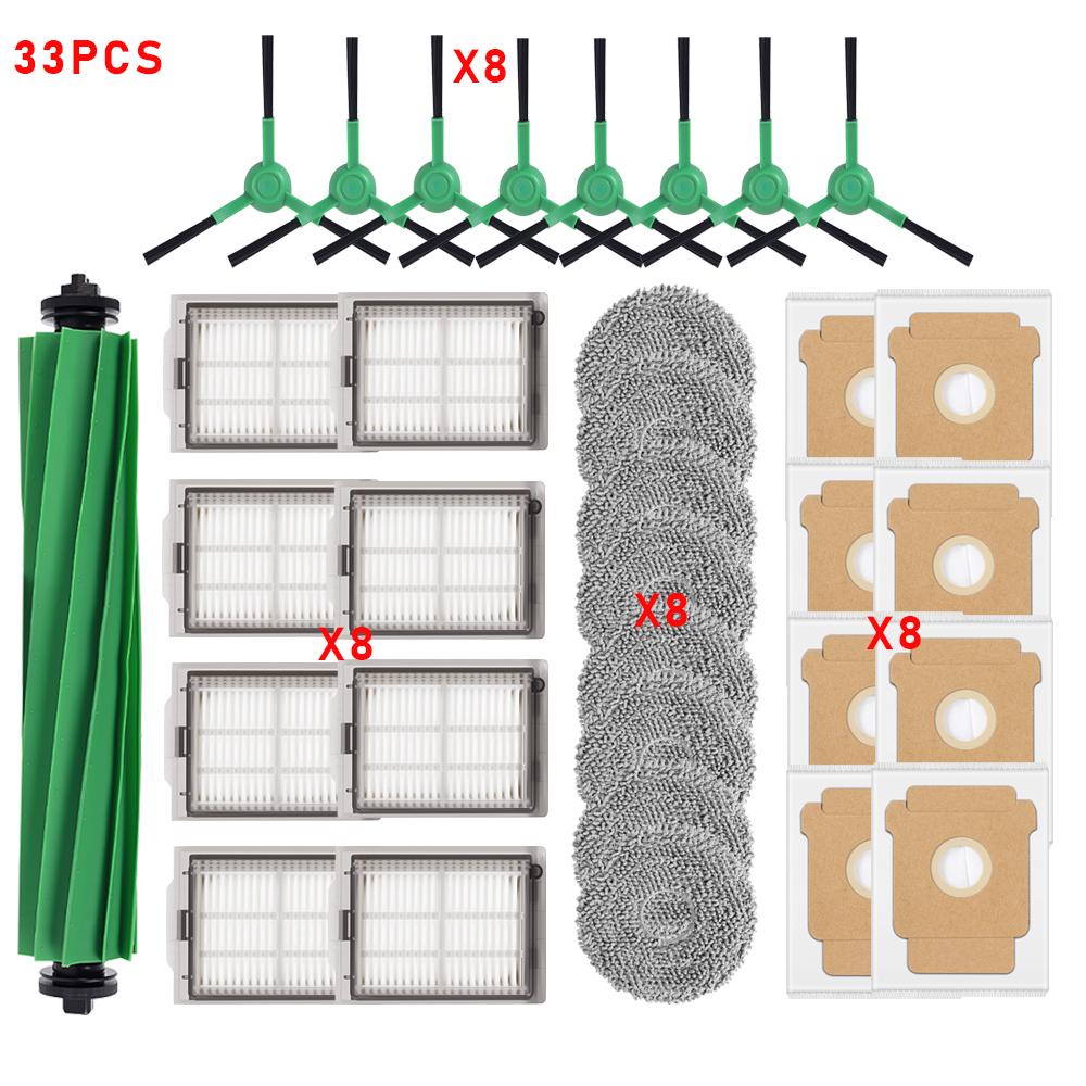 For iRobot Roomba Plus 405 Combo / 505 Combo Robot Vacuum Spare Parts Mop Cloths Filters Dust Bags Main Side Brushes Accessorie