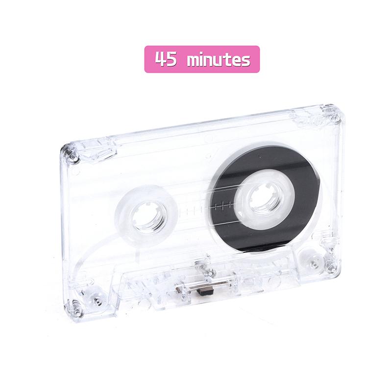 Стандартный кассетный цветной пустой магнитофон с магнитной аудиолентой на 45/60/90 минут, прозрачный ящик для хранения речи, музыки