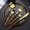 20-Piece Silverware Set with Cake Fork, Stainless Steel Flatware Cutlery Set for 4, Tableware Eating Utensils Set with Wooden effect Handle
