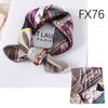 New Small Square Scarf for Women, Printed Silk Scarf, Decorative Neckerchief, Cartoon Animal Plaid Striped Scarf