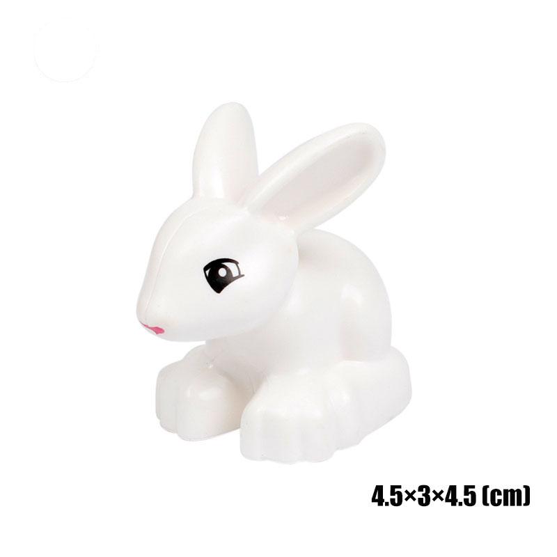 Big Size Building Blocks Animal Accessorie Compatible Duplo Rabbit Fish Bear Chicken Pig Duck Dog Cat Horse Cow Sheep Toys Gifts