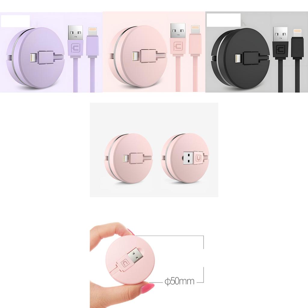 Compact Twistable Data Cable For Apple Devices With Universal Charging And Sync Features