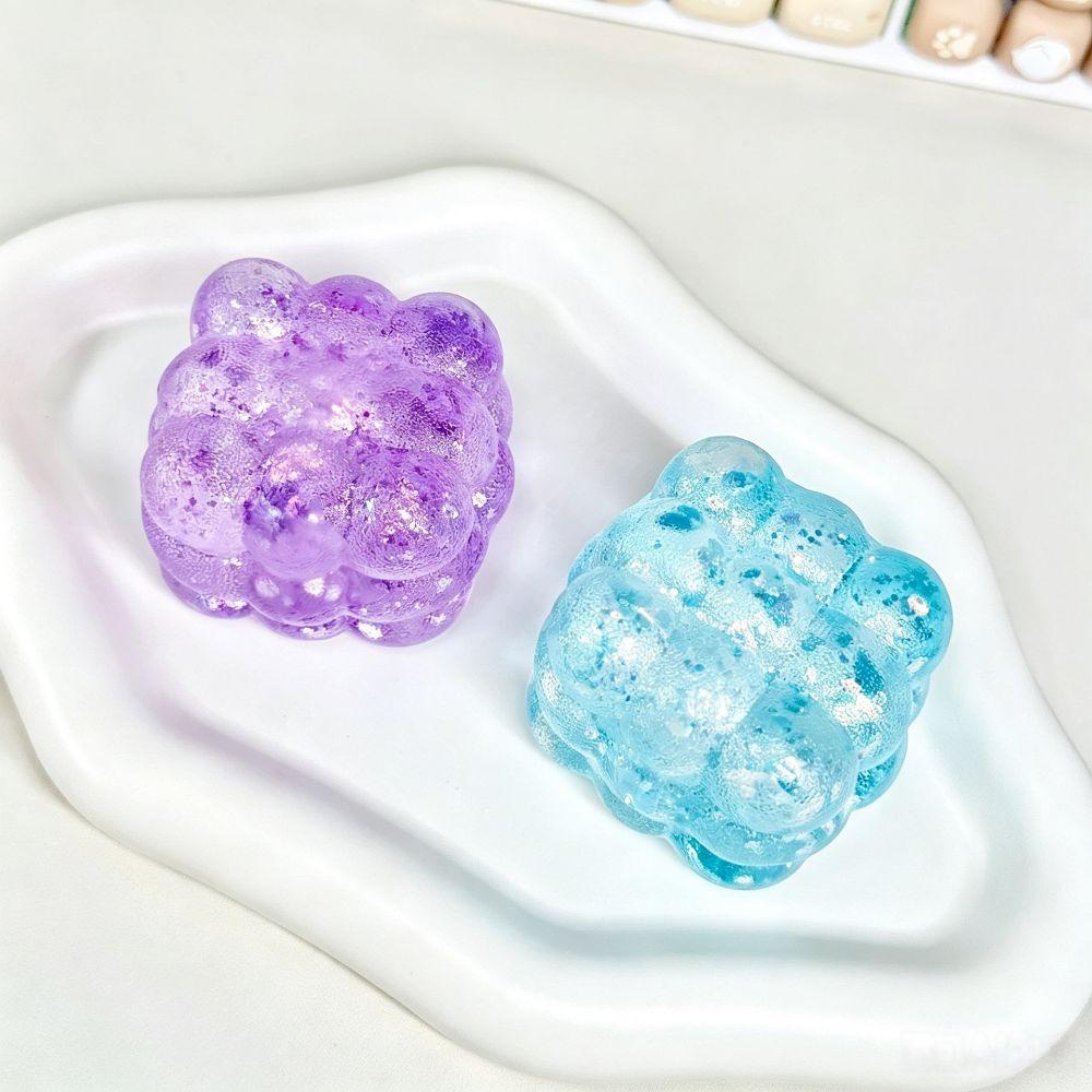Clear Cube Squeeze Ball Maltose Texture Squishy Toy Novelty Gift Sensory Cube Daily Venting