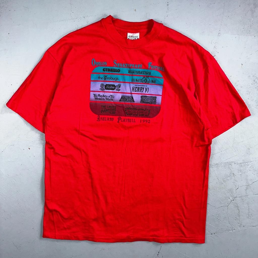 Hanes XL Шекспир Гамлет ВИНТАЖНАЯ Футболка 90-х Орегон Пьесы Одиночный шов Фестиваль
