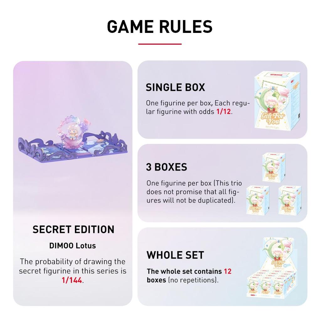 POP MART Gift For You Greeting Card Series Scene Set Box of Pop Mart Gachapon Blind Box Plastic Premium PVC Soft Original Birthday Gift [Assorted 12]