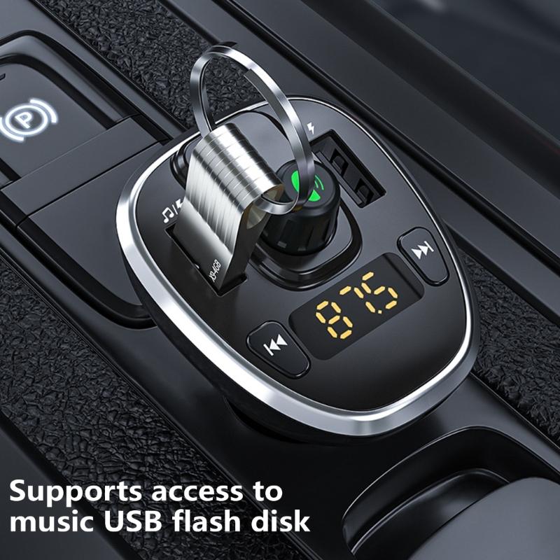 Bluetooth-compatible FM Transmitters for Car,Double USB Charging Car Adapters MP3 Music Player FM Car Kit Handsfree Call