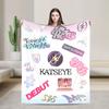 Katseye Kpop Вязаные одеяла Флис София Лара Меган Ультра-мягкие пледы для автомобиля Дивана Кушетки Покрывало