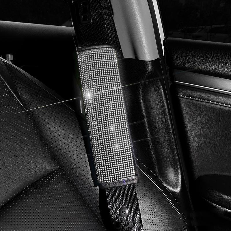 Блестящие Стразы Кристалл Автомобильный Ремень Безопасности Плечевой Накладка Чехол Ручного Тормоза Чехол Переключателя Передач Авто Аксессуары Блестящие Интерьер Для Женщин