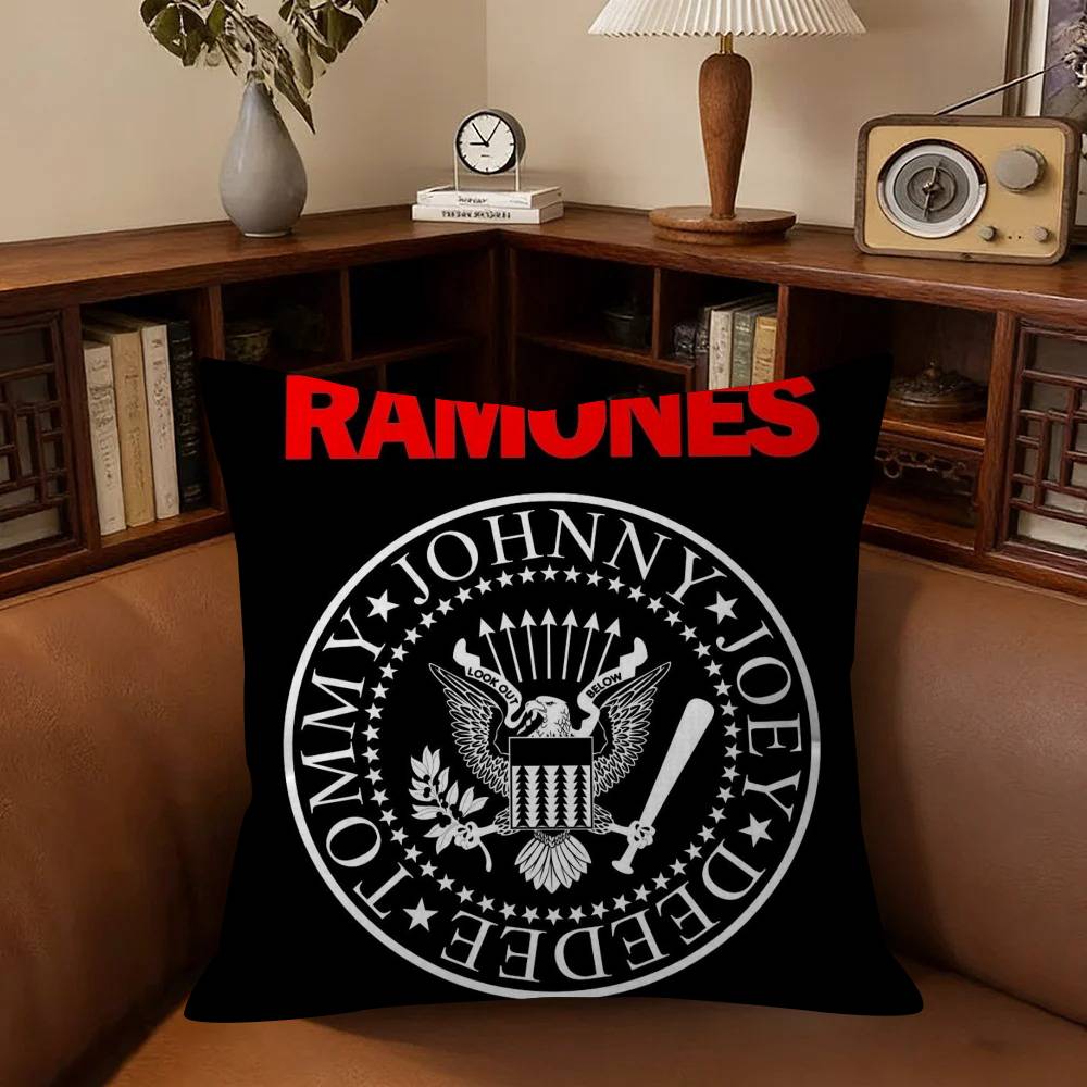 Band Punk R-Ramones Anime Cushion Cover 30X50 Polyester Sofa Cushions Decorative Throw Pillows Home Decoration Pillowcover