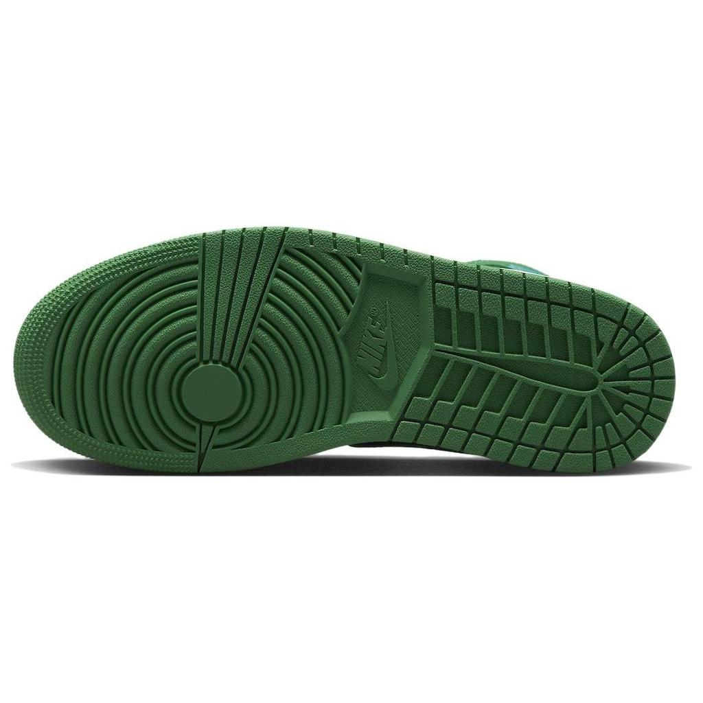 Женские кроссовки Air Jordan 1 Mid Lucky Green Aquatone черные BQ6472-033