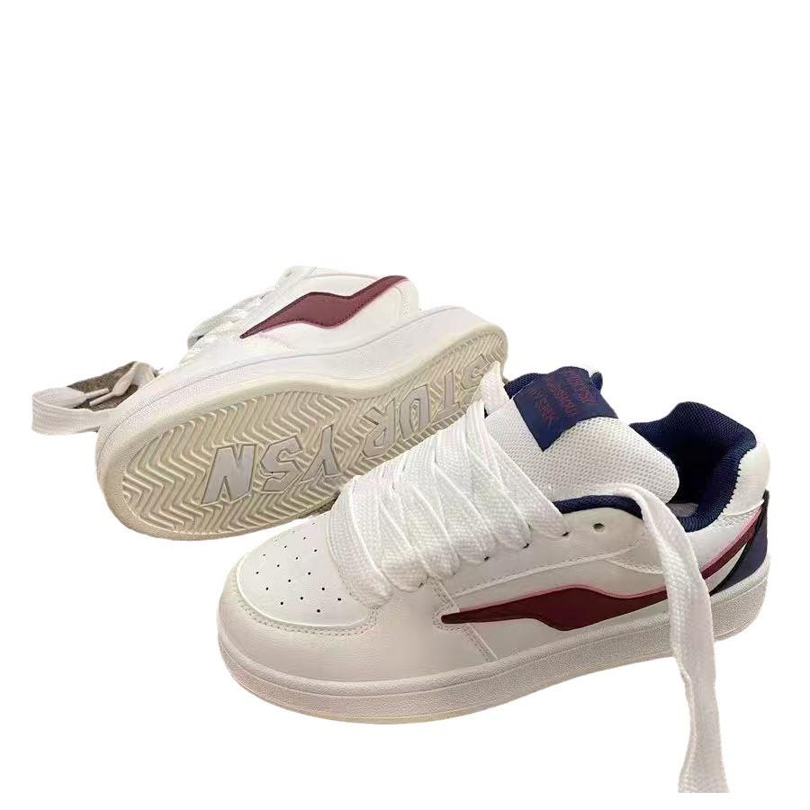 2024 осень новые нишевые туфли-хлебцы женские универсальные повседневные светло-желтой цветовой гаммы Guochao модные трендовые студенческие кеды женские