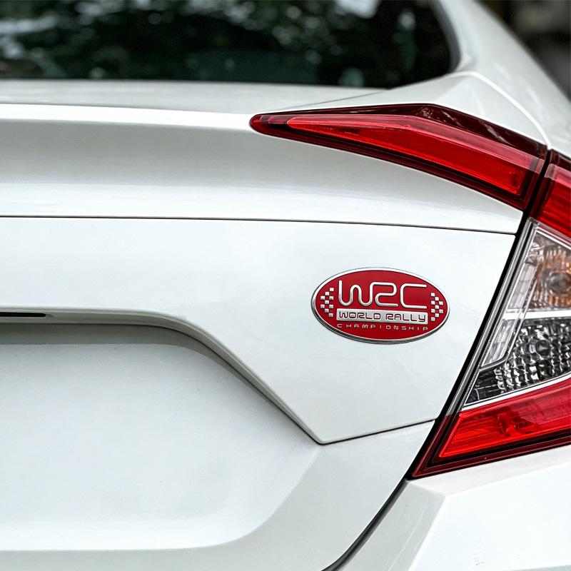 Алюминиевая декоративная наклейка WRC для Civic GTI, Fox RS, ST, Yaris GR, аксессуары для спортивного тюнинга