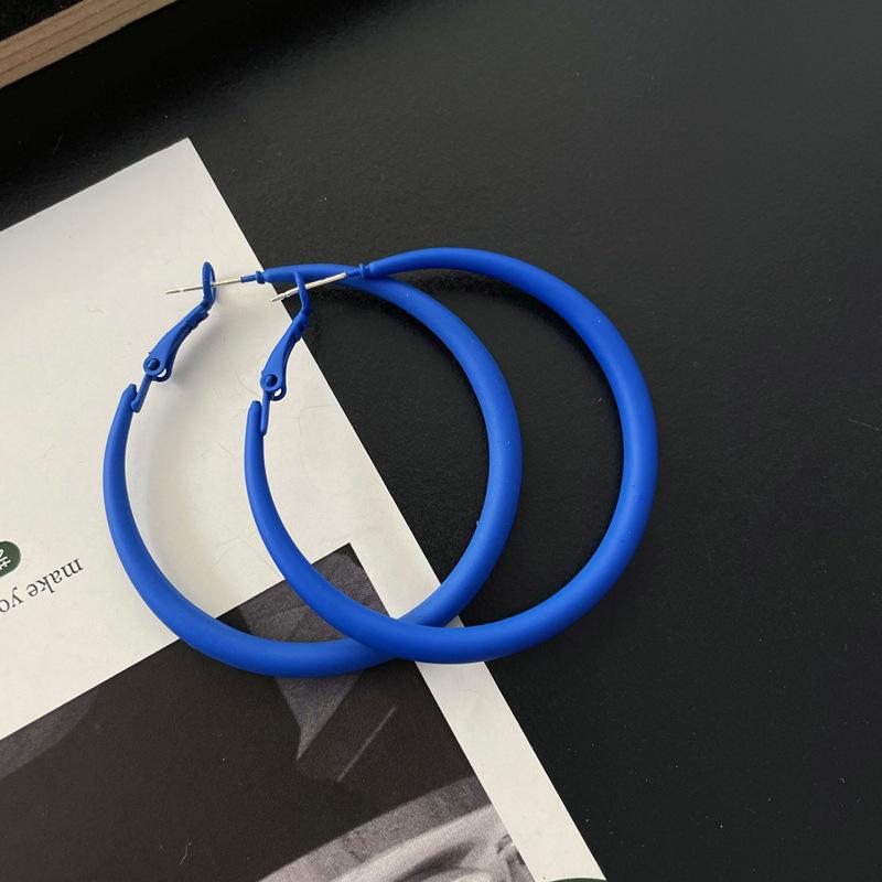 Модные большие круглые серьги-подвески для женщин, преувеличенные панк-петли, красная геометрия, простые серьги-кольца, циркон, подарок для вечеринки