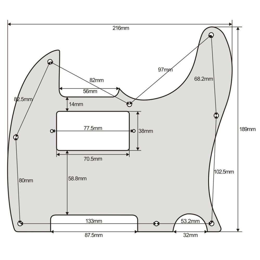 FLEOR Humbucker Пикгард TL Пикгард для гитары TL Защитная накладка от царапин и винты для гитары в стиле USA TL, 11 цветов на выбор