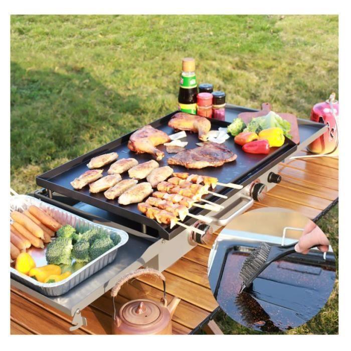 Brosse à barbecue - Acier inoxydable - 3 pièces - Nettoyage efficace - Résistante