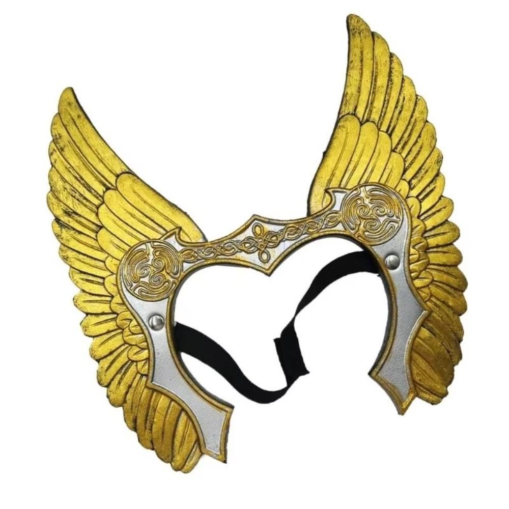 Antique Wing Medieval Headpiece Crown Warriour Masks Witch Cosplay Masks  Masquerade Costume