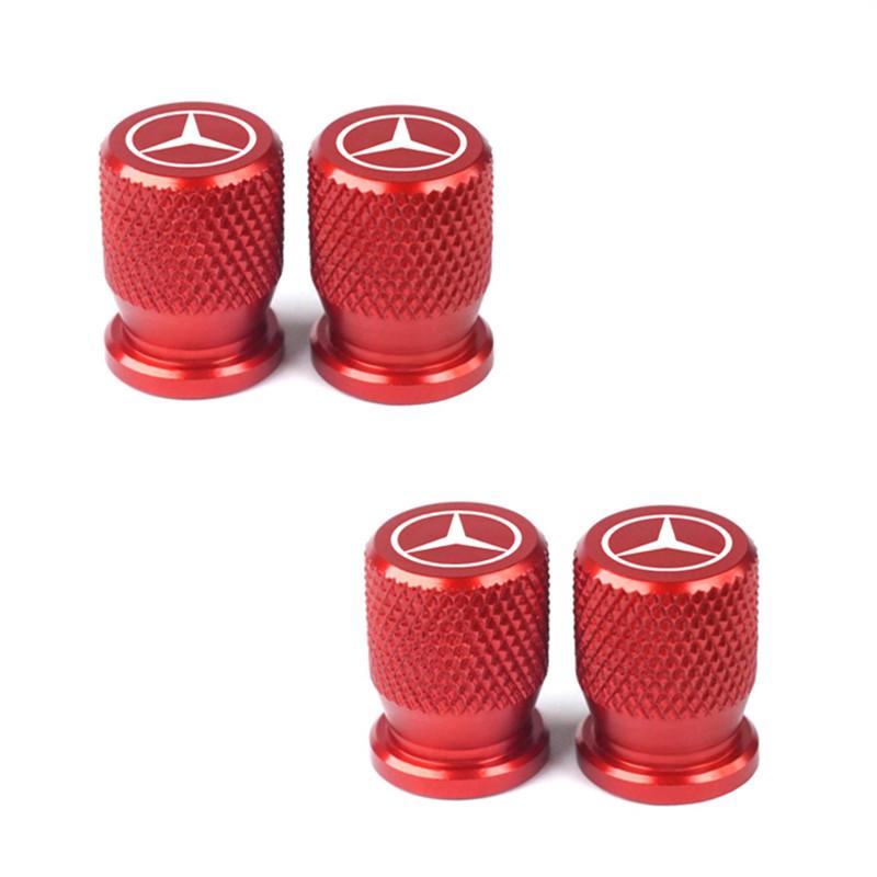 AABGT1 4pcs for Mercedes Benz MB Maybach A B C D M S R Car Wheel Tire Valve Caps Aluminum Airtight Covers Class C200L GLC GLK CLA GLA
