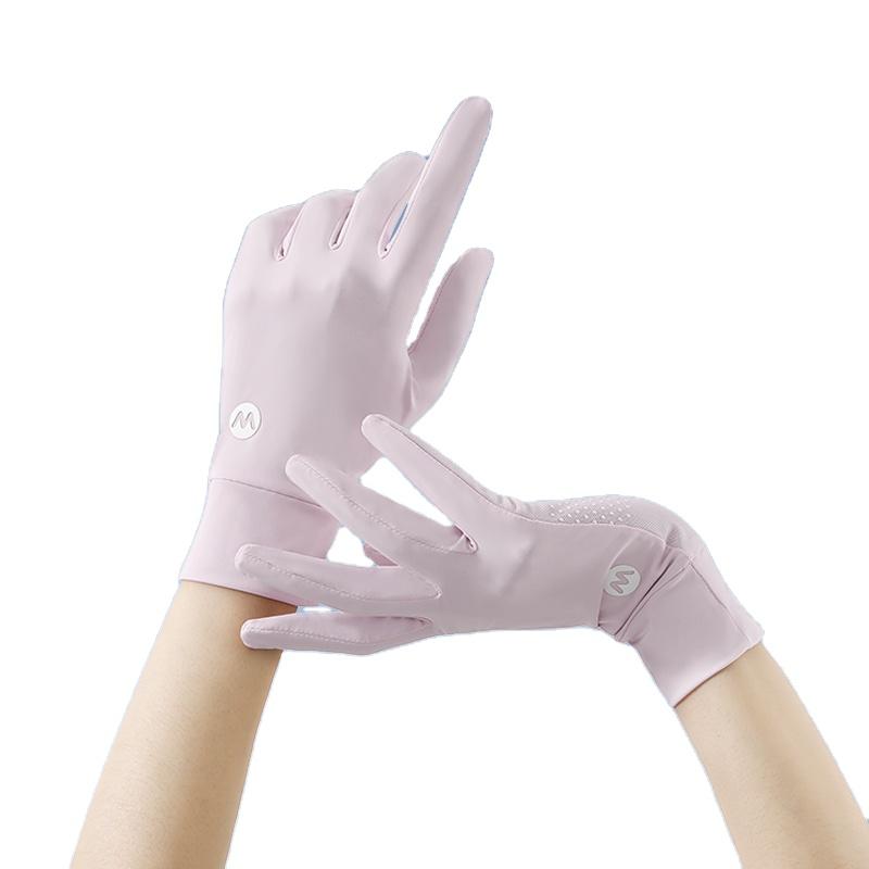 Outdoor Ice Silk Cooling Women Sun Protective Car Driving Gloves for Summer
