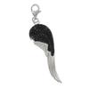 [Q4909] - Silver Charm Pendant 'Les Ailes d'Ange' Black Silver (rhodium-plated) - 38x12 Mm
