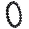 [Shinjuku Gin No Kura] 8mm Black Tourmaline Bracelet, Approx. 18cm Long (Men's Medium, Women's Large), October Birthstone, Power Stone, Simple