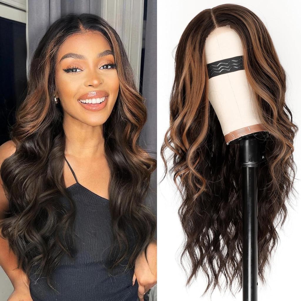 New products on the market wigs, Europe and the United States gradually change color long curly wigs women's hair wigs chemical fiber wigs headgear