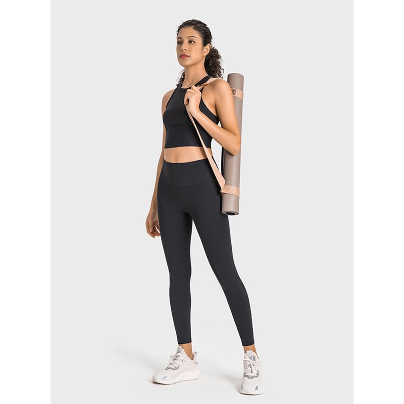 Fashion Lu Single Nude Feel High Waist Yoga Pants Women's Non-Embarrassing Line Hip Lift Quick-Drying Breathable High Elastic Sports Pants
