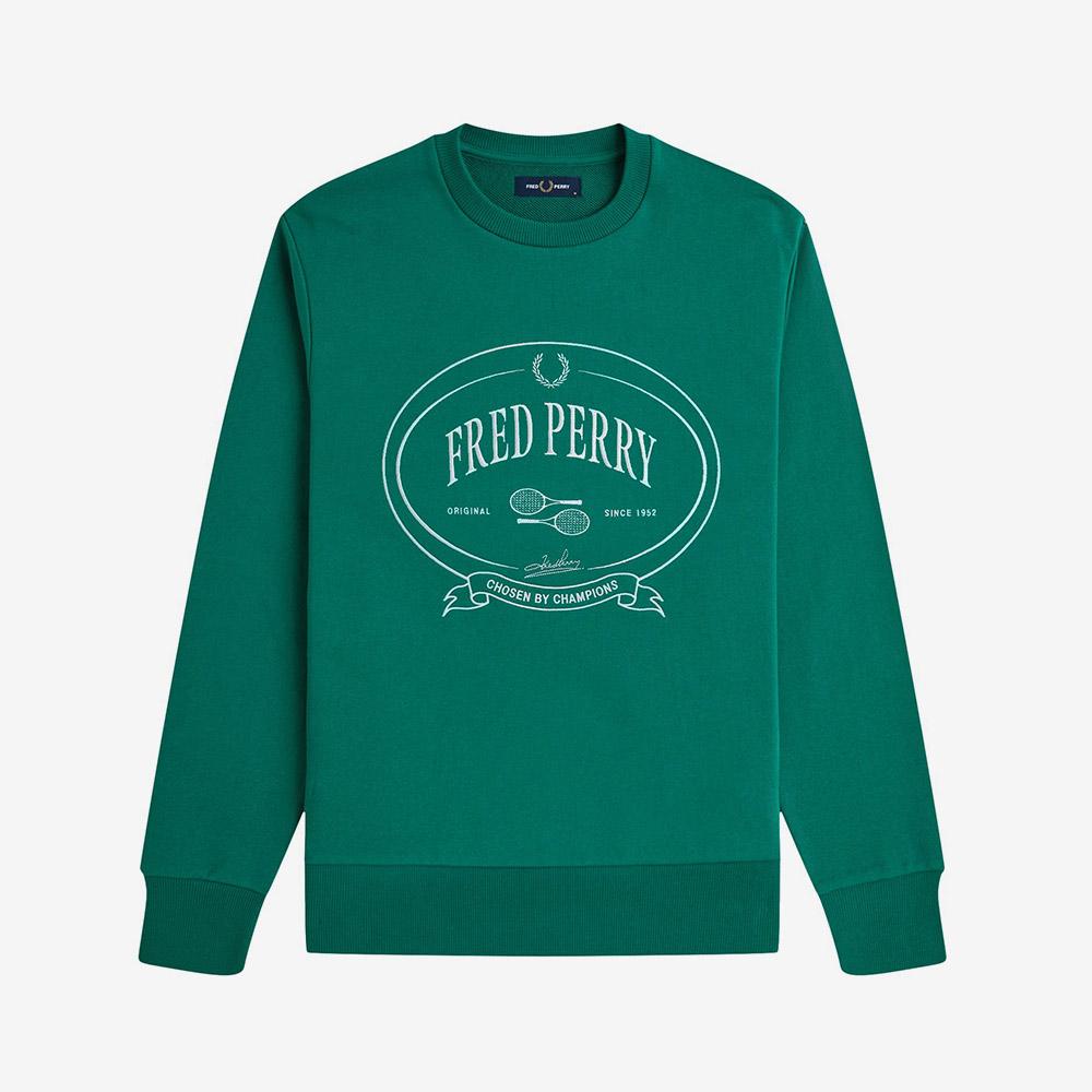 Fred Perry [Club House] Выбрано Чемпионами Свитшот - Спортивный Зеленый Afpm2531605-Z18