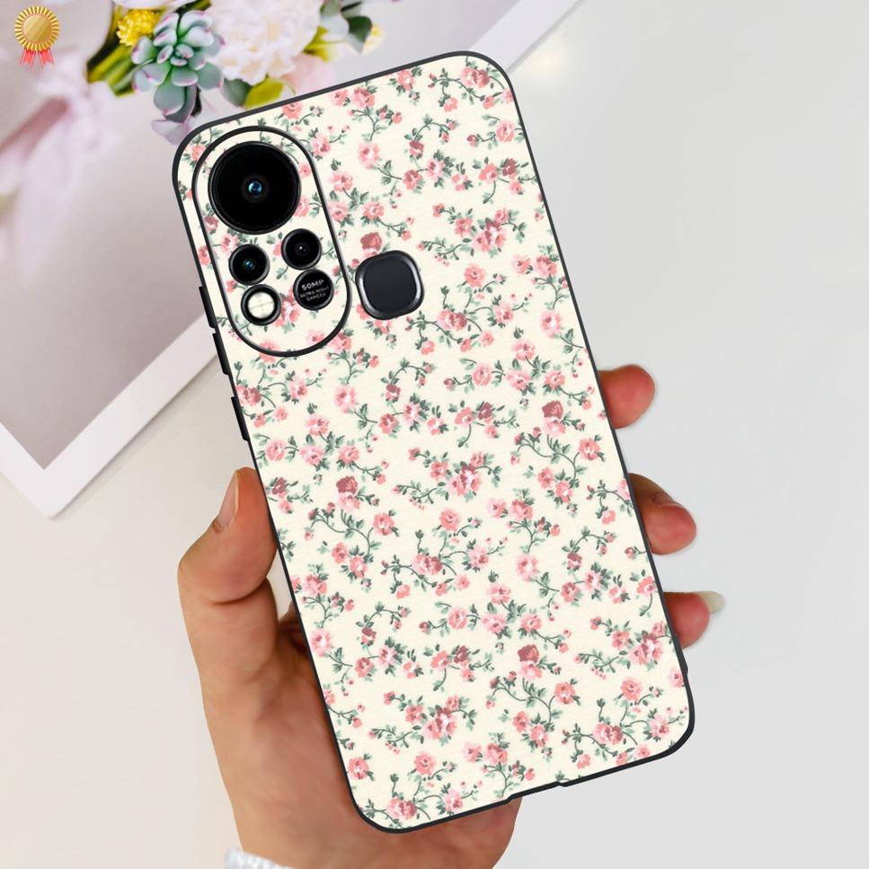 For Infinix Hot 11s Case Back Cover Clear Cute Cat Black Soft Silicone Coque For Infinix Hot11S Hot 11S Phone Case Bumper Fudna