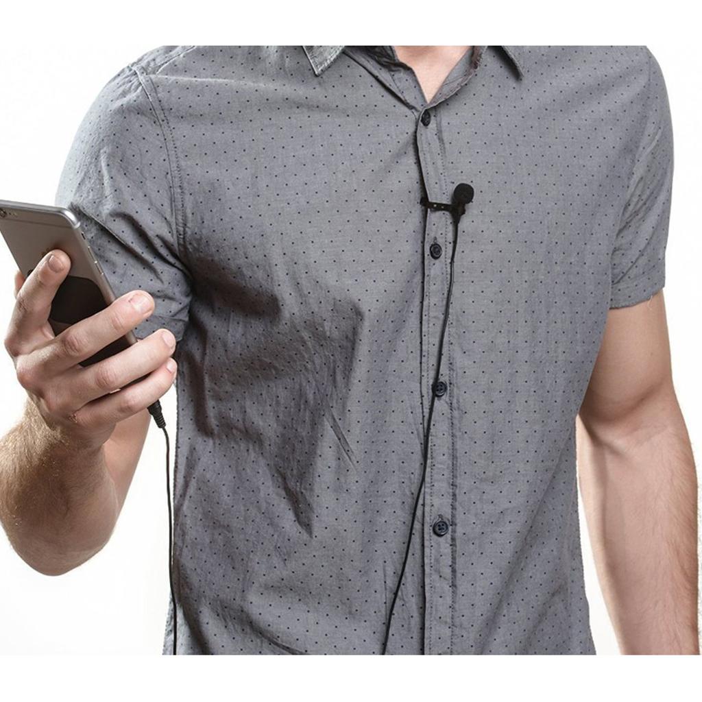 High Performance Mini Clip Condenser Recording Compatible with Smartphones and Clip and Other Also Compatible with Black Microphone, Microphone,