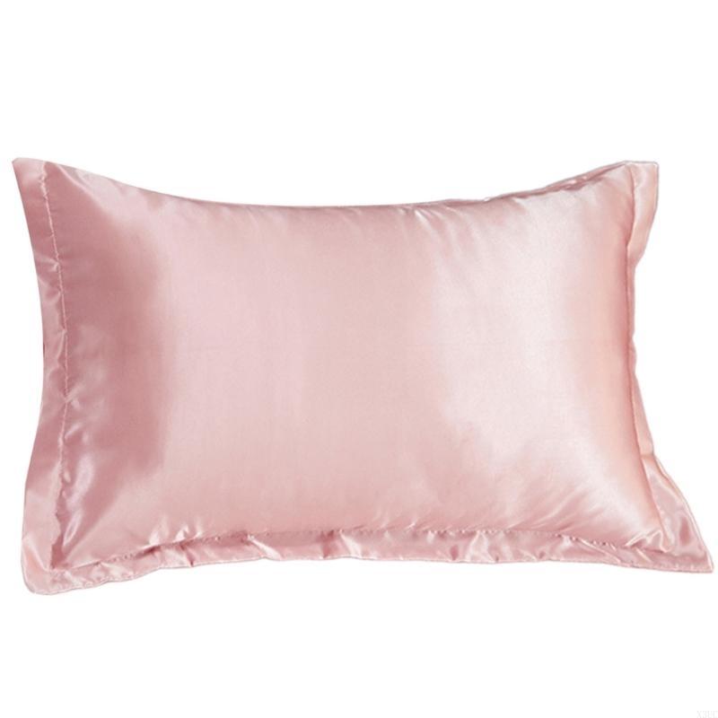 Simulated Silk Pillowcase Soft Colorfast Pillow Sleeve Zippered Designing X3UC