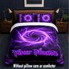 Neon Theme Custom Text Or Name 3Pcs Bedding Set,1 Flat Sheet & 2 Pillowcases Personalized Home Bedding