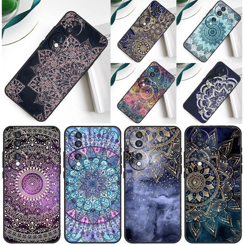 Чехол-мандала с цветком для Honor Magic 7 5 6 Lite Honor 200 Pro 50 70 90 Lite X9a X8a X8 X9 X8b X9c X9b