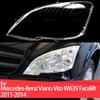 Крышка линзы ПК для Mercedes Benz Viano Vito W639 Фейслифт 2011-2014 Жаростойкий Прозрачный Защитный чехол для передней фары