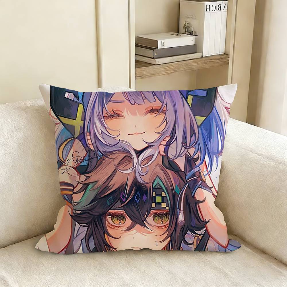 G-Genshin I-Impact K-Kinich M-Mualani Pillow Cover Sofa Cushion Cover Home Room Decoration Children Gift