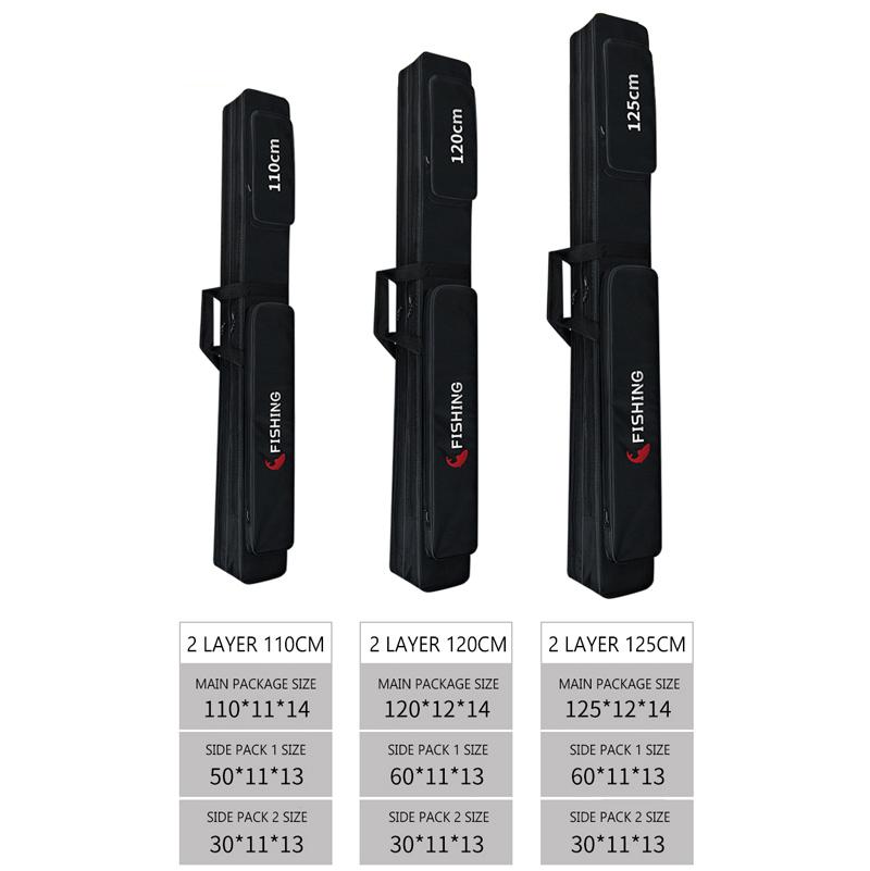 Портативная многофункциональная сумка-переноска для рыбалки, холст 110/120 см, сумки для удочек, двух-/трехслойный чехол для хранения для Pesca XA143G
