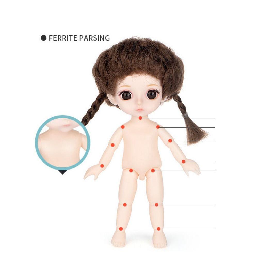 Подвижные суставы 17 см BJD кукла для девочек Большой подол юбки 3D глаза Мини кукла игрушки Подарки для девочек
