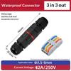 1/3 шт. Проводной разъем Ip68 Водонепроницаемый кабельный разъем Быстрое соединение 2 в 2 выхода 2/3-контактный электрический терминальный адаптер