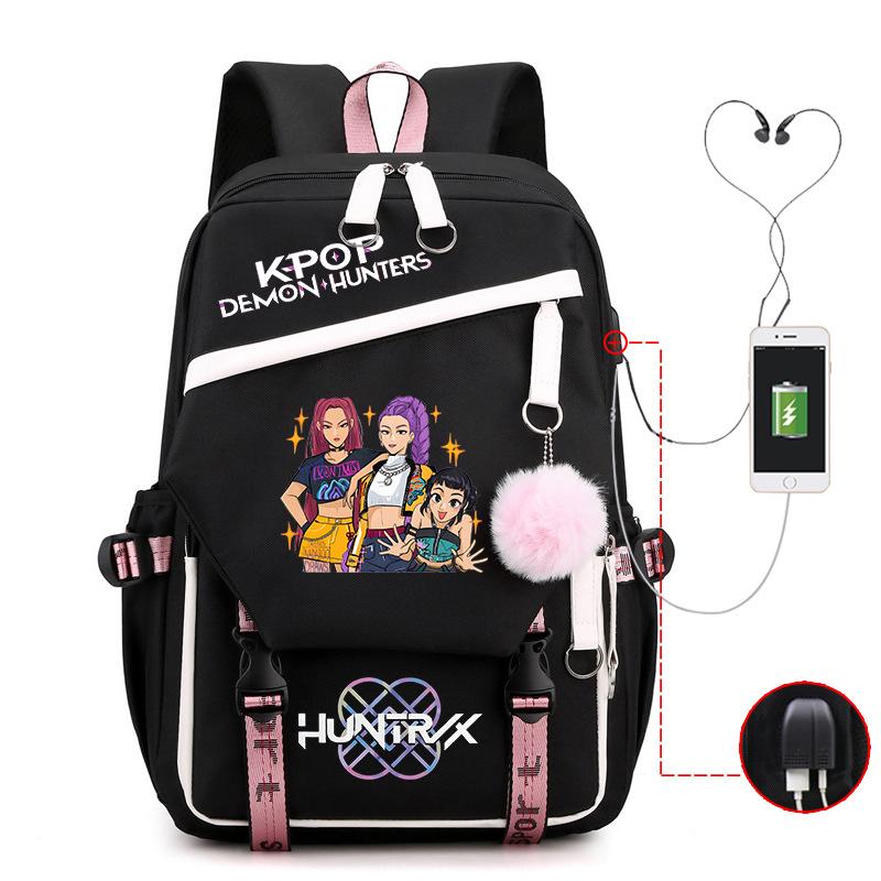 Animation Peripheral Printing Korean Version Style Children'S Backpack College Style Junior High School Student Leisure Schoolbag