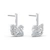 Swarovski Серьги-бантики из искусственного хрусталя для женщин, белые
