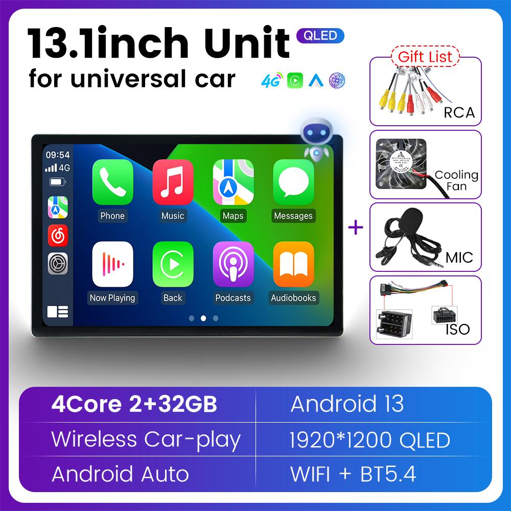 Navifly 13.1" Android All In One 2 Din Universal Car Radio Multimedia Video Player GPS Stereo For Volkswagen Nissan Hyundai Kia