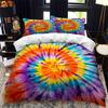 Color Tie Dyeing Double Bed Duvet Cover Set Queen Calico Twin Size Comforter Bedding Set Single Complete Set