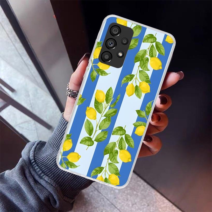 Citrus Limon Linnaeus Phone Case For Samsung Galaxy A12 A52S A42 A32 A22 A51 A50 Note 20 Ultra 10 S10 Plus A71 A70 A31 A30 A10S