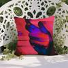 Cyberpunk Gradient Tone Pillow Case Anti-dustmite Pillowcase Invisible Zipper Silky Short Plush Sofa Cushion Cover